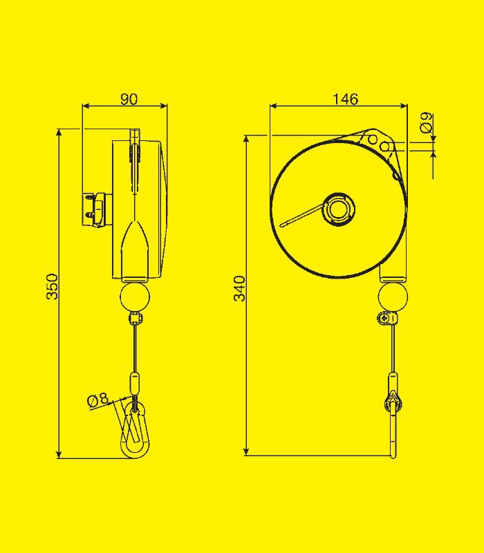 TECNA 9321AX ATEX Retractor Tool Balancer | 4.4-8.8 lb – www
