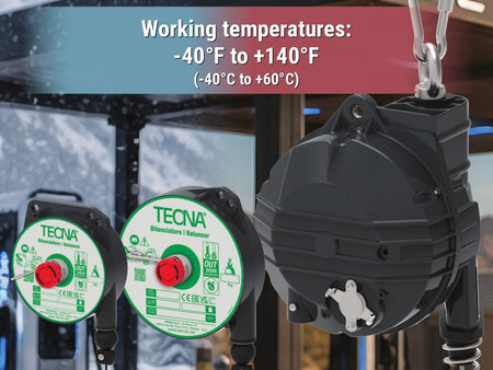 Outdoor Tool Balancers: Rust-Free TECNA Balancers for EV Charging, Forklift Bays and Car Washes