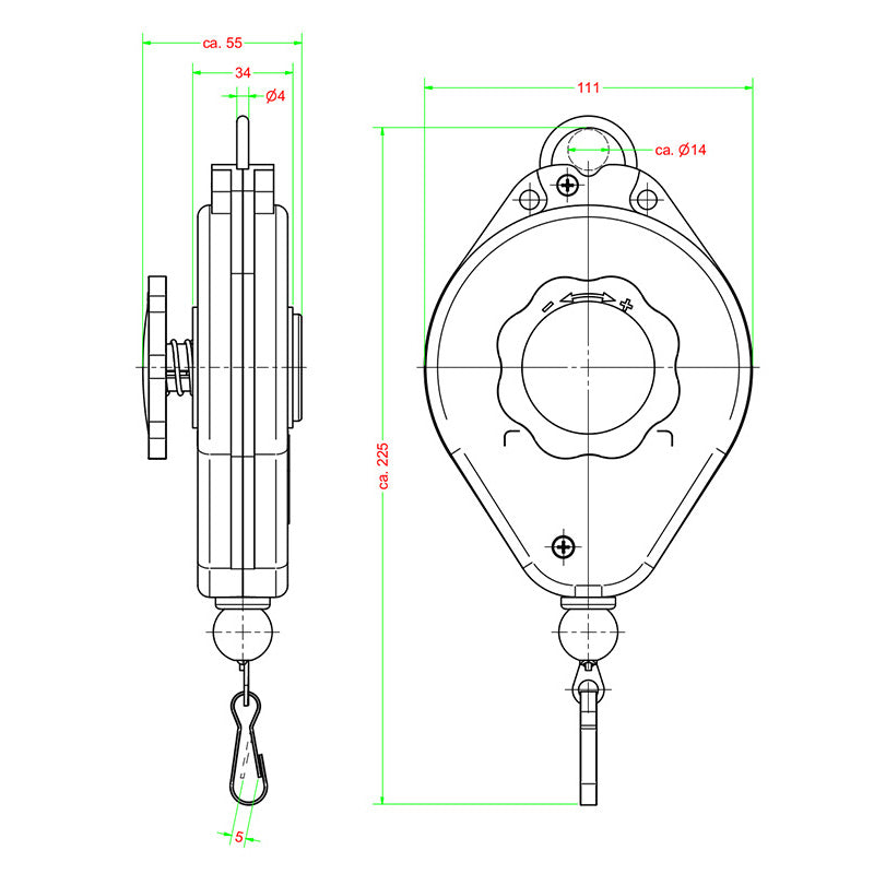 Cable Retractor Design EV Charing Cable Retractor - cable organizer for Level 1 and Level 2 c ...