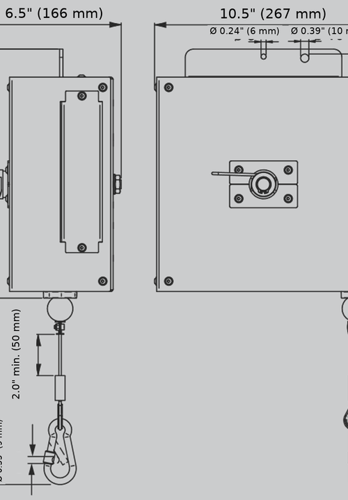 Cargue la imagen en el visor de la galería, TECNA 9702OD main balancer dimensions in inches and millimetres
