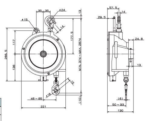 Balancer ENDO ELF-3 (3.3 to 6.6lb, 8.2ft)