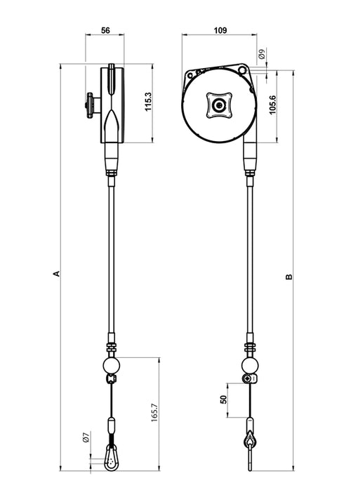 Load image into Gallery viewer, Bowden Tool Balancer TECNA B313/G2 (4.4 to 6.6lb, 5.2ft)
