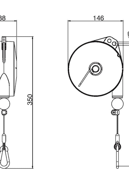 Load image into Gallery viewer, Food Industry Tool Balancer TECNA 9322 (8.8 to 13.2lb, 6.6ft)
