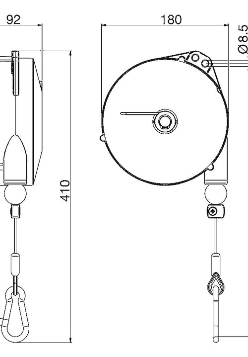 Load image into Gallery viewer, Food Industry Tool Balancer TECNA 9349IL (17.6 to 22lb, 8.2ft)
