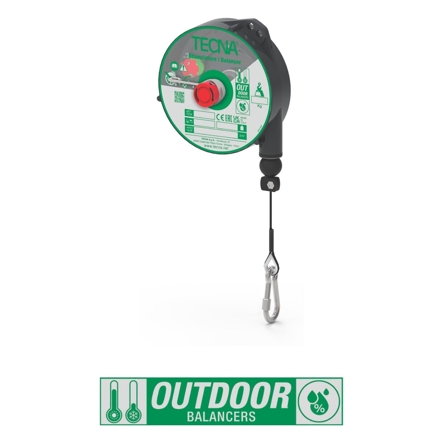 Outdoor Tool Balancer TECNA 9346LOD (1.1 to 4.4 lb, 8.2ft)