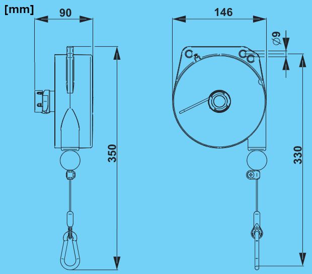 Tool Balancer TECNA 9323 (13.2 to 17.6lb, 6.6ft)