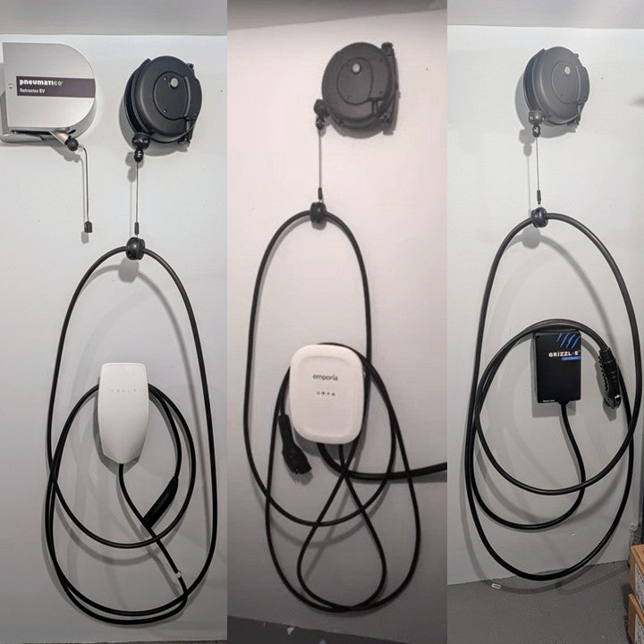 Cable Retractor Design Level 2 EV Charger Cable Retractor EVP153L30 with ratchet lock – www ...