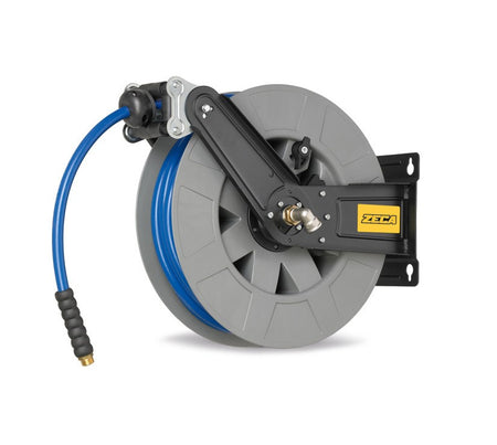 Industrial Air-Water Hose Reel Zeca 8410 ZNA, 50 ft, 1/2" ID, 300 PSI, 1/2" MNPT Outlet, 1/2" FNPT Inlet