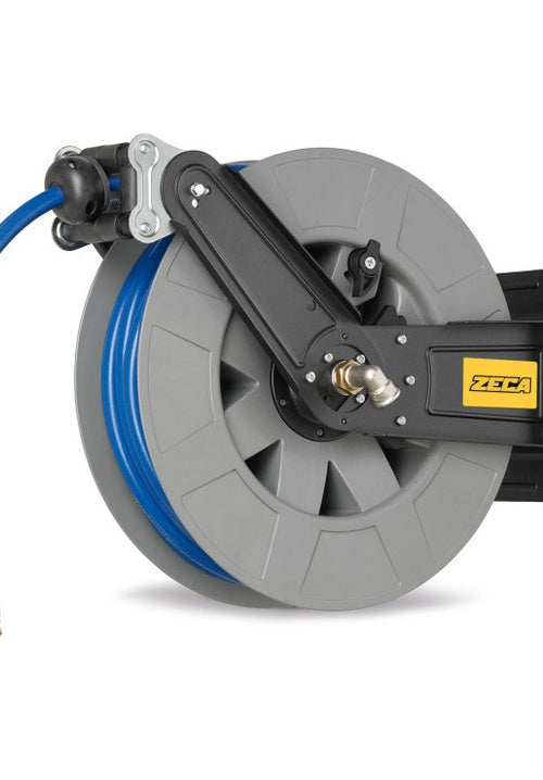 Load image into Gallery viewer, Industrial Air-Water Hose Reel Zeca 8406 ZNA, 60 ft, 3/8" ID, 300 PSI, 3/8" MNPT Outlet, 1/2" FNPT Inlet
