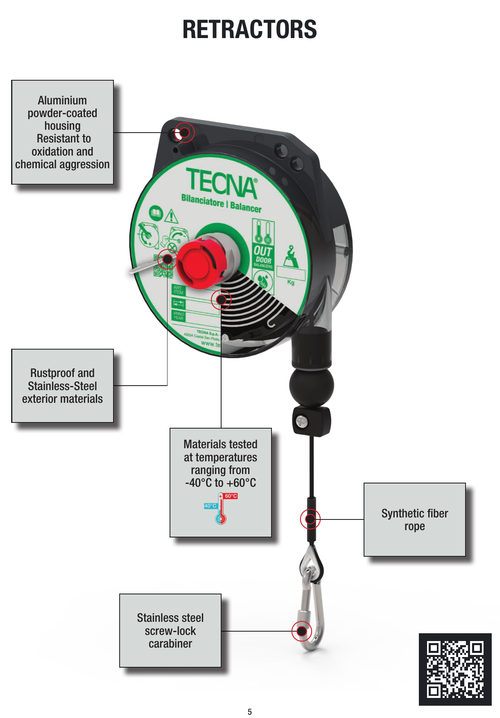 Load image into Gallery viewer, Outdoor Tool Balancer TECNA 9346LOD (1.1 to 4.4 lb, 8.2ft)
