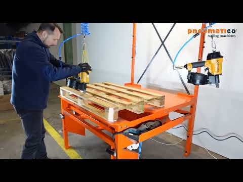 Load and play video in Gallery viewer, Pneumatico Pallet Repair Table WT2
